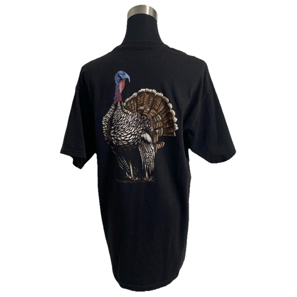 Bonehead Outfitters Other - Bone Head Outfitters Turkey Hunting Graphic Tee Shirt Men's L Black 100% Cotton